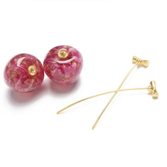 🐝 Cherry Baby Dangle Earrings - Picture 3 of 6